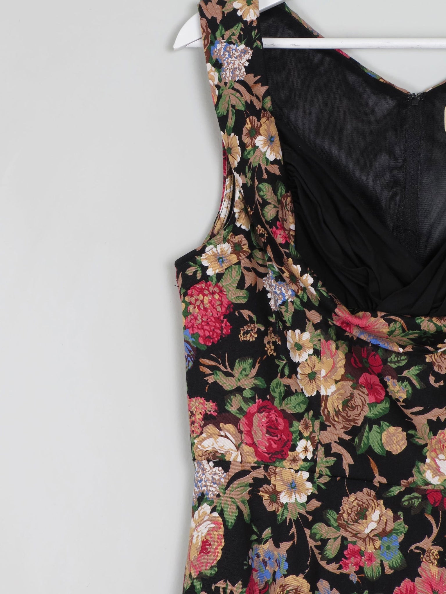 Floral Vintage 1950s Style Dress 14 - The Harlequin