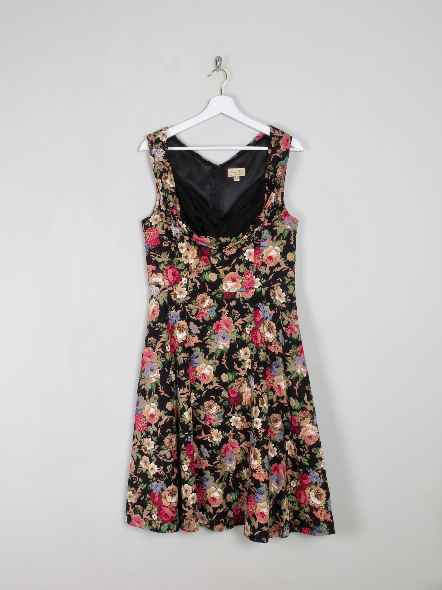 Floral Vintage 1950s Style Dress 14 - The Harlequin