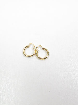 Gold Plated Hoop Earrings - The Harlequin