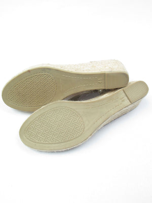 Gold Vintage Style Espadrilles 41/8 - The Harlequin