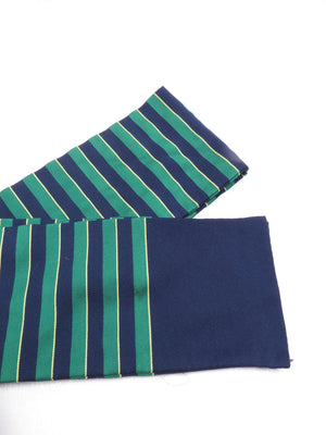 Green & Navy Satin Finish Scarf - The Harlequin