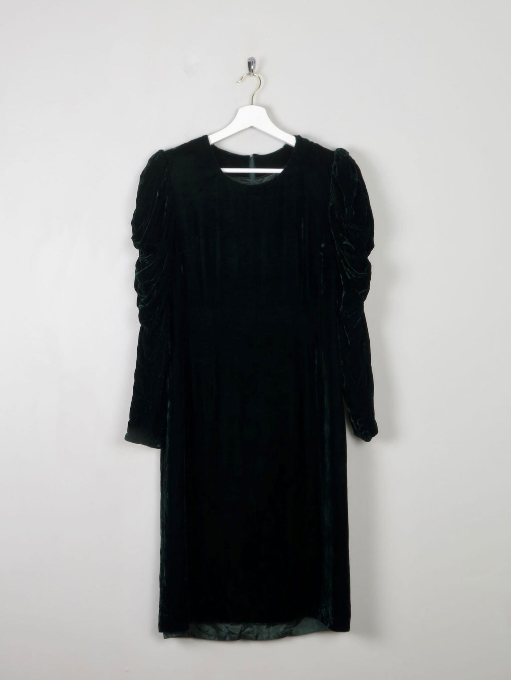 Green Vintage Velvet Dress S - The Harlequin