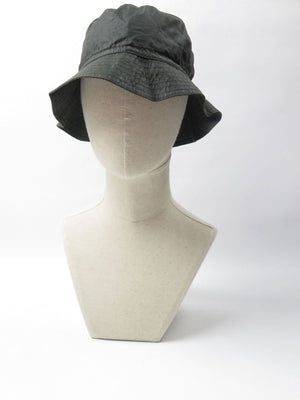 Green Waxed Vintage Burberry Bucket hat 57/S - The Harlequin