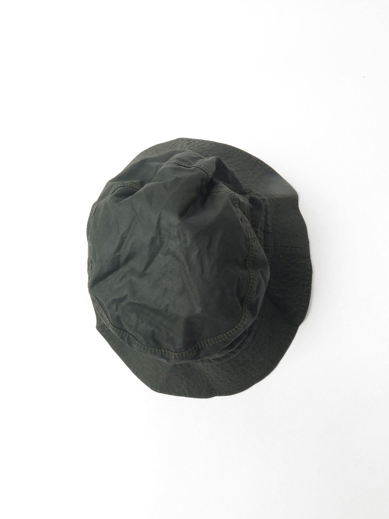 Green Waxed Vintage Burberry Bucket hat 57/S - The Harlequin