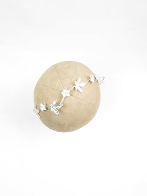 Hair Vine Silver Leaf Vintage Style Bridal Headpiece - The Harlequin