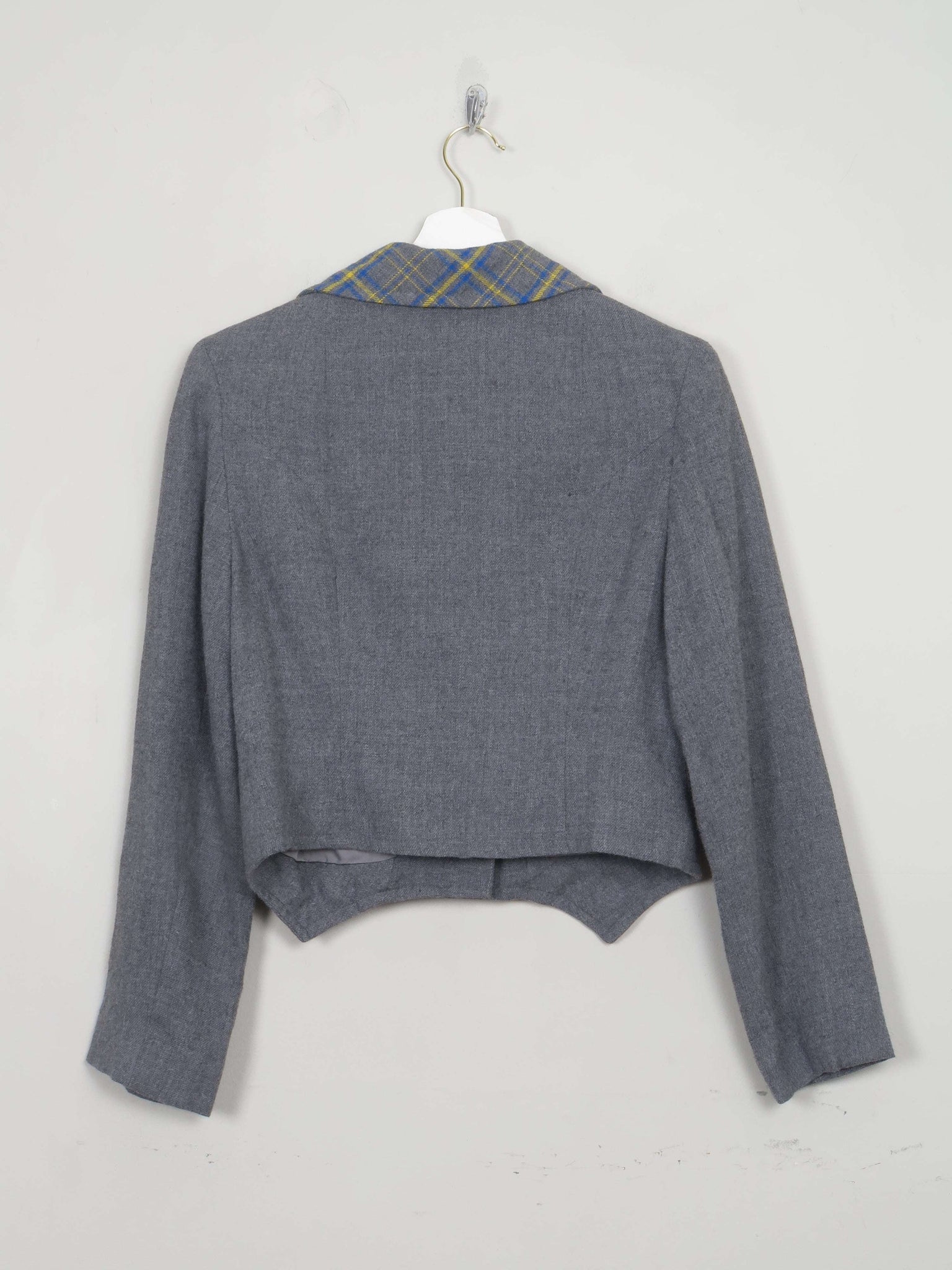 Women's Vintage 70s Grey Wool Jacket S