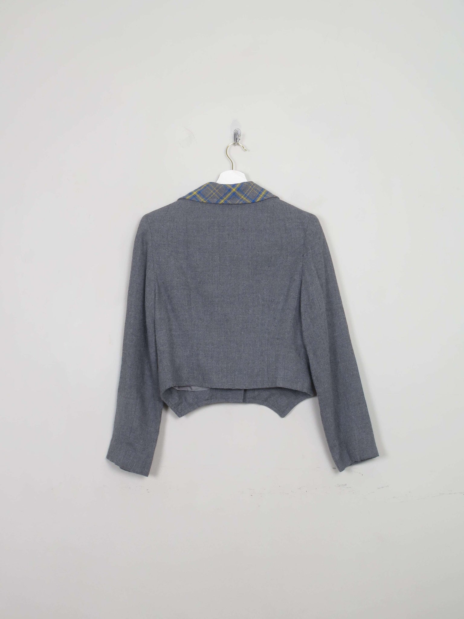 Women's Vintage 70s Grey Wool Jacket S