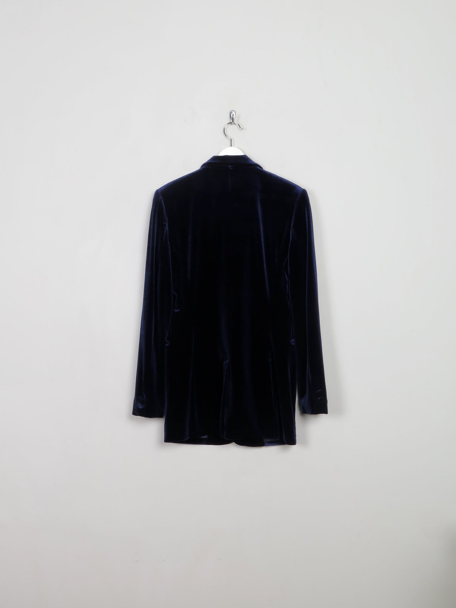 Women's Vintage Blue Velvet Jacket S