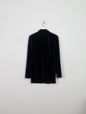 Women's Vintage Blue Velvet Jacket S