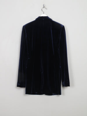 Women's Vintage Blue Velvet Jacket S