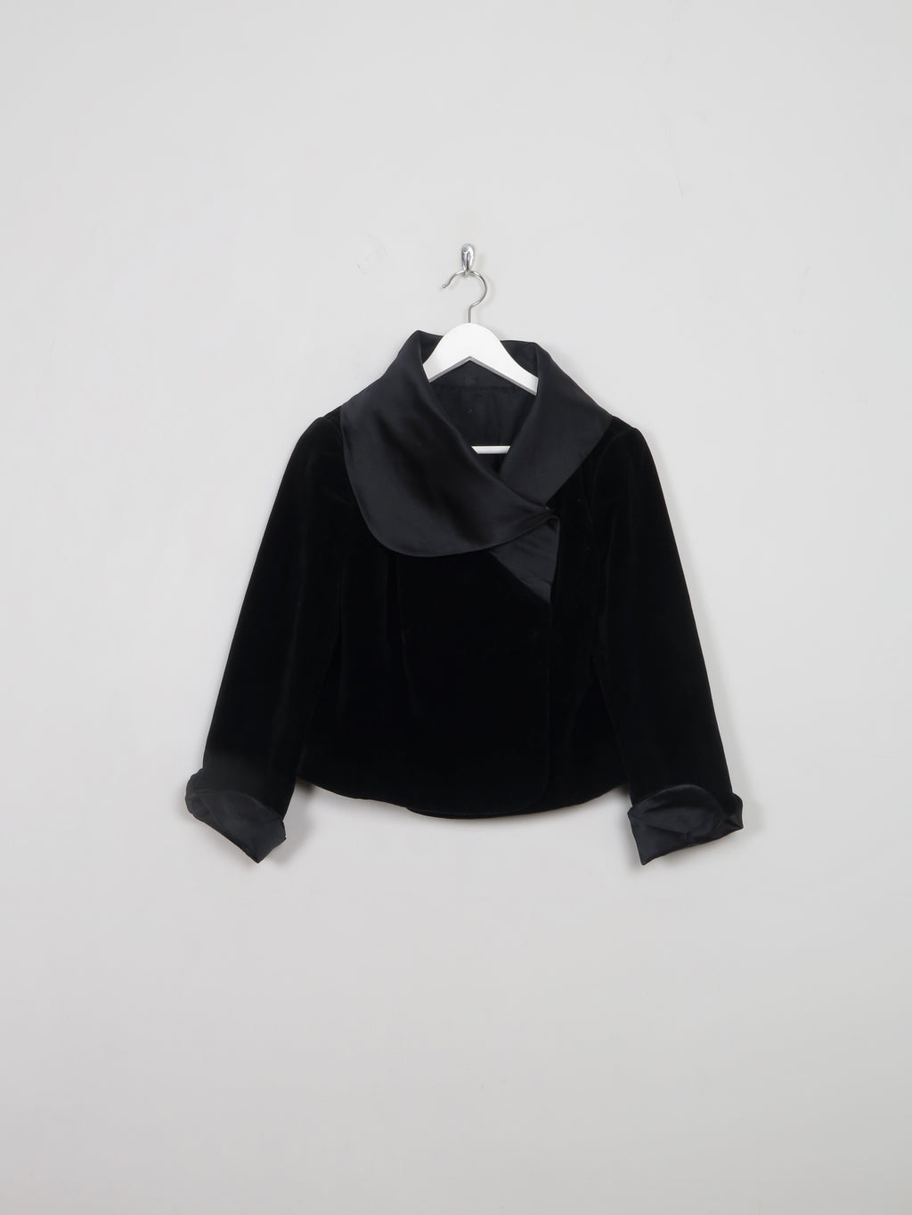 Women's Cropped Velvet Jacket S