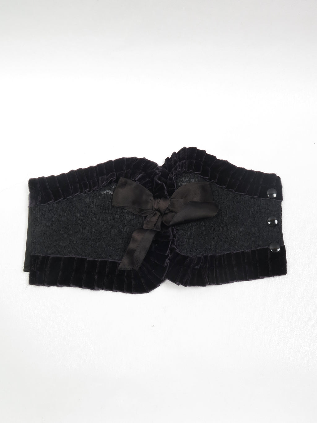 Vintage Black Lace Waspie Belt S - The Harlequin