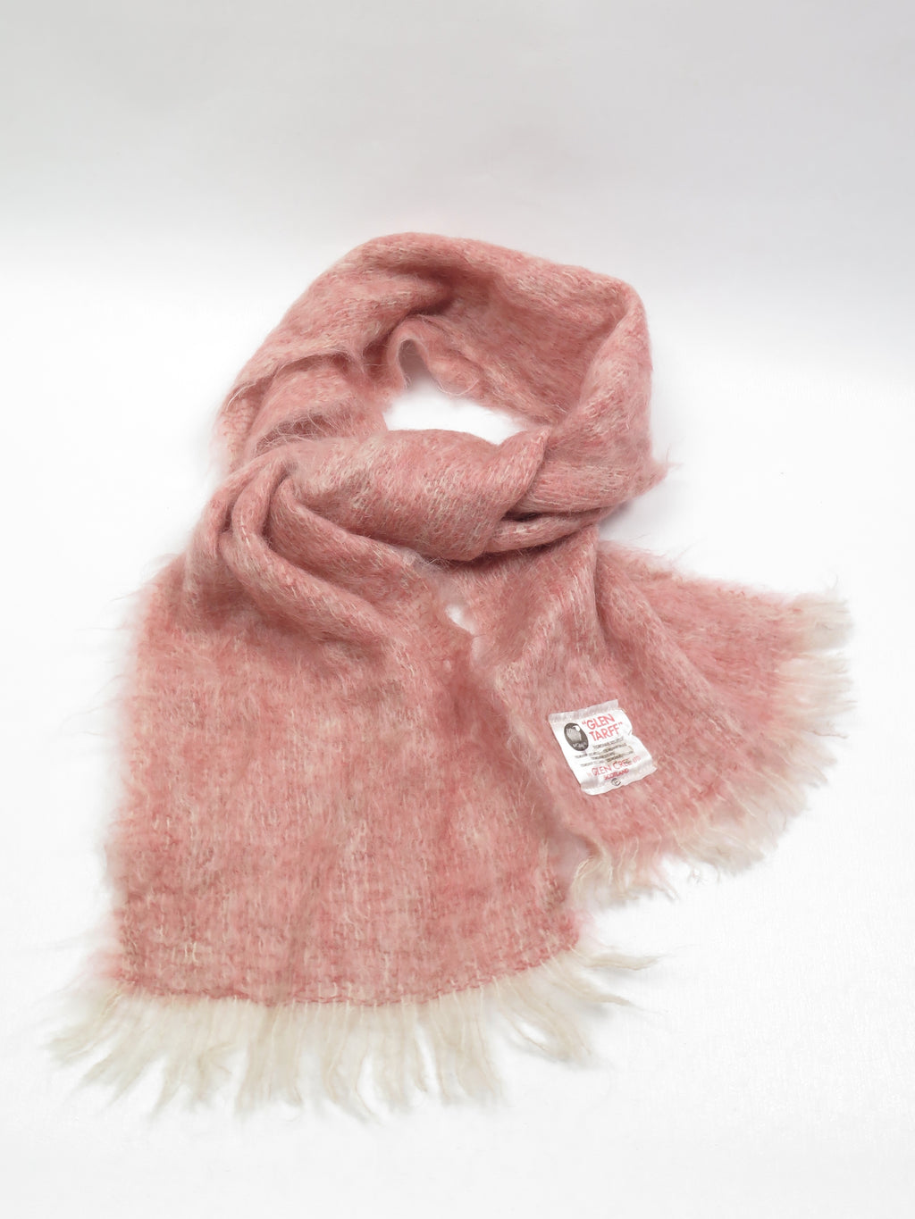 Vintage Dusty Pink Mohair Scarf