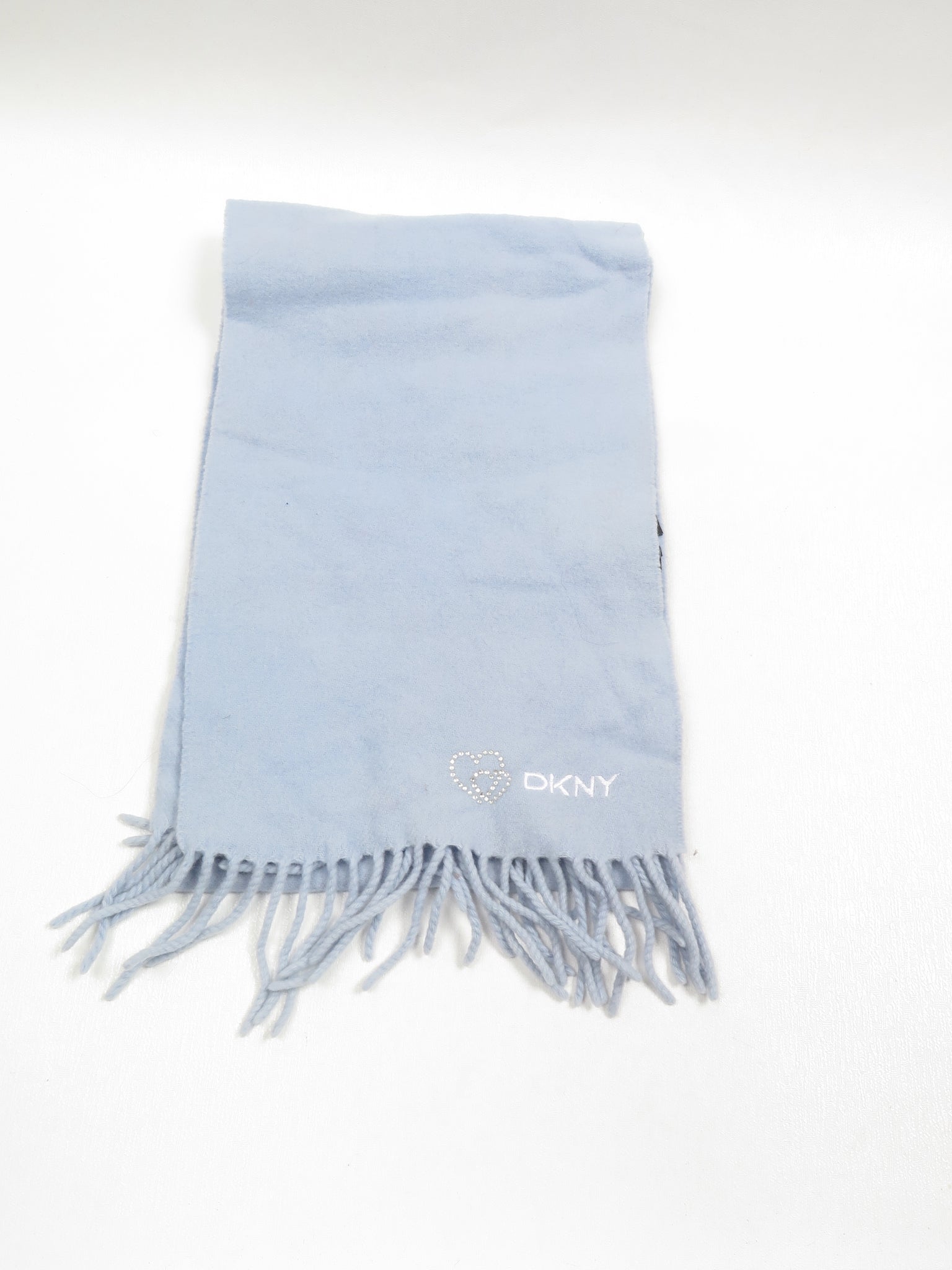 Vintage Baby Blue DKNY Wool Scarf