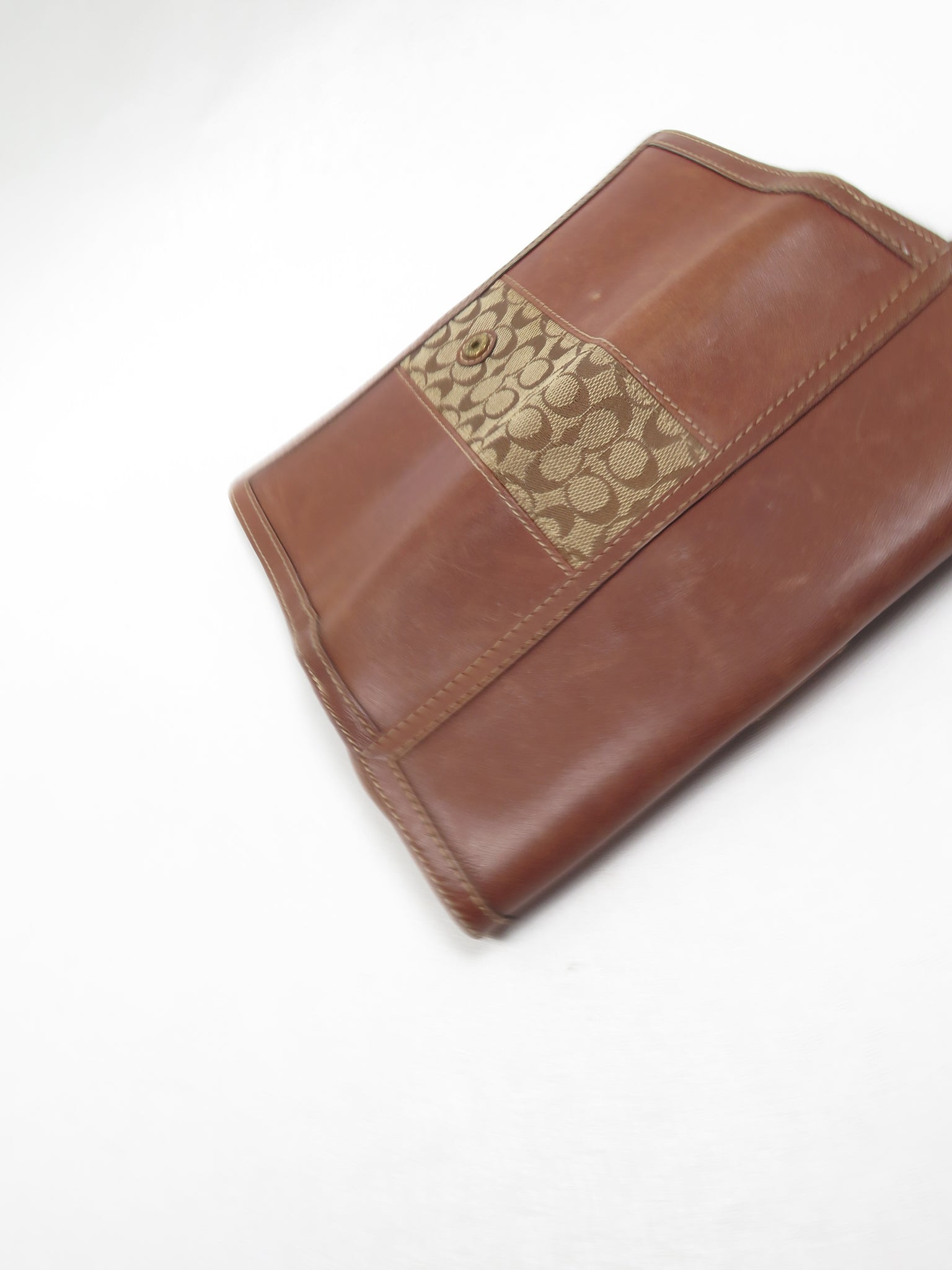 Vintage Classic Leather & Monogram Coach Wallet