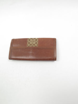 Vintage Classic Leather & Monogram Coach Wallet