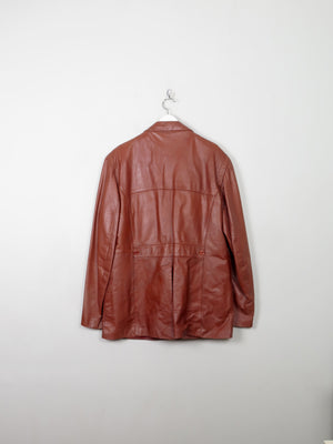 Men's Vintage Tan Leather Jacket L/XL/ 44