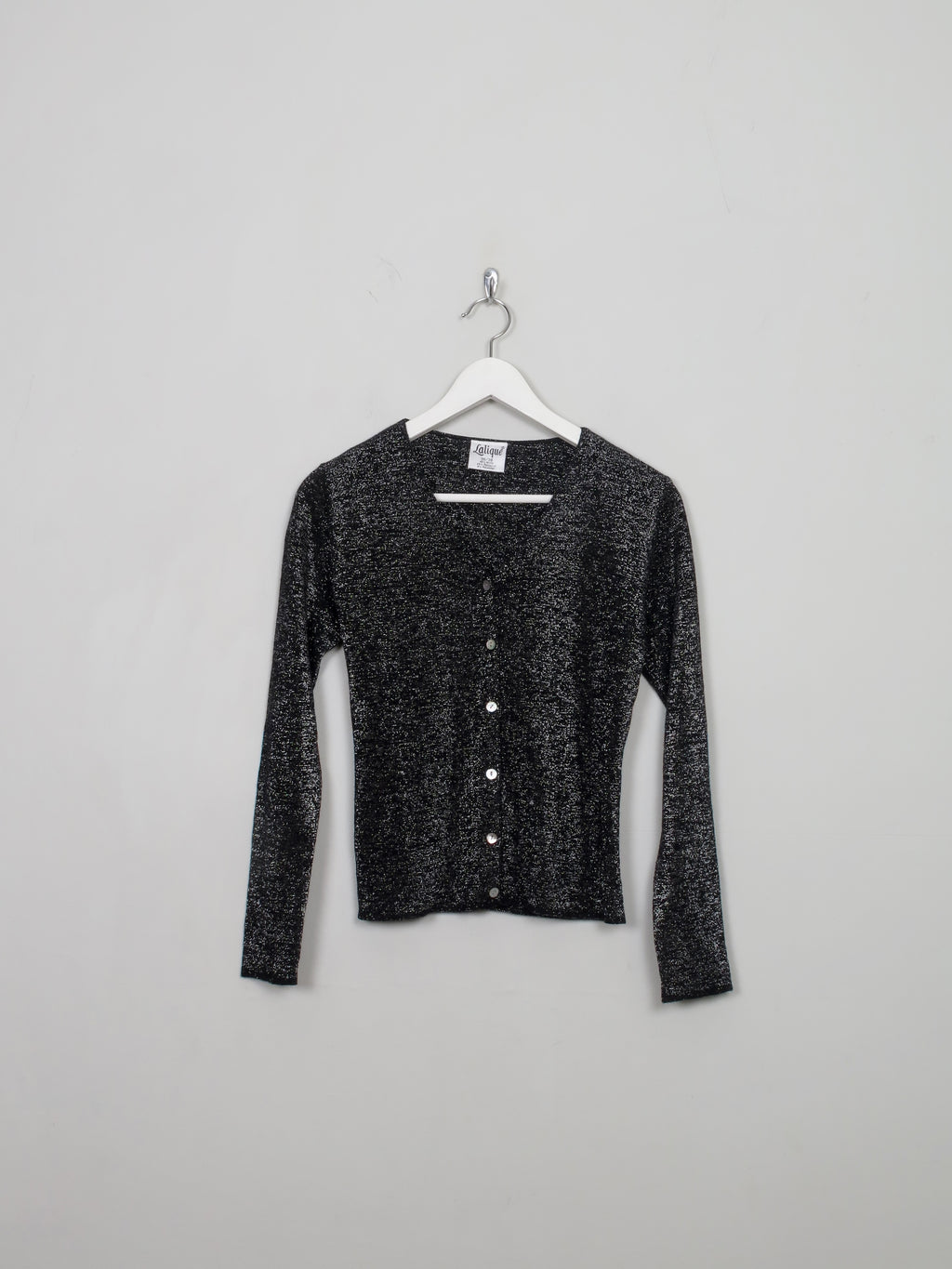 Women's Vintage Wool Silver Cardigan S