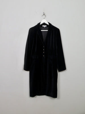 Women's Vintage Black Silk Velvet Coat