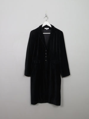 Women's Vintage Black Silk Velvet Coat