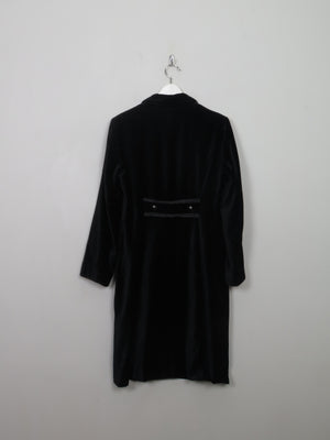 Women's Vintage Black Silk Velvet Coat