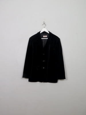 Women's Vintage Black Velvet Jacket 14