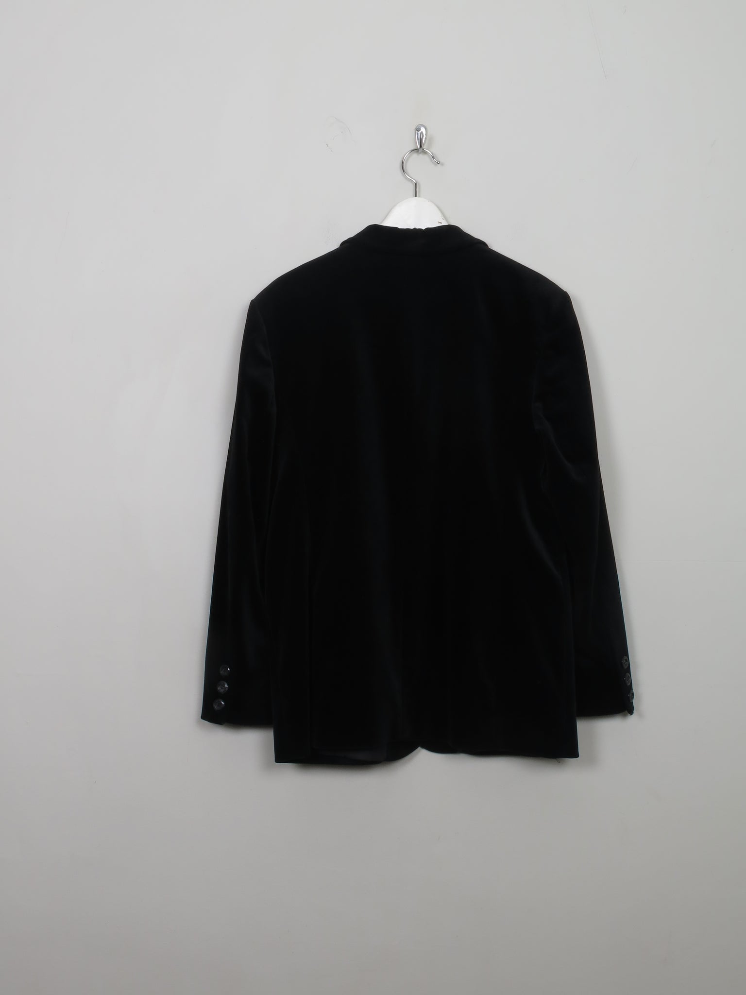 Women's Vintage Black Velvet Jacket 14