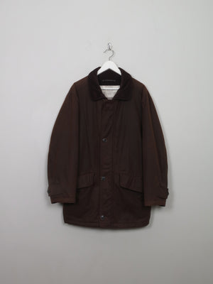 Men's Vintage Lined Brown Wax Jacket M/L