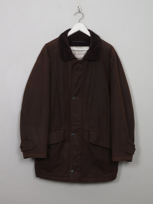 Men's Vintage Lined Brown Wax Jacket M/L