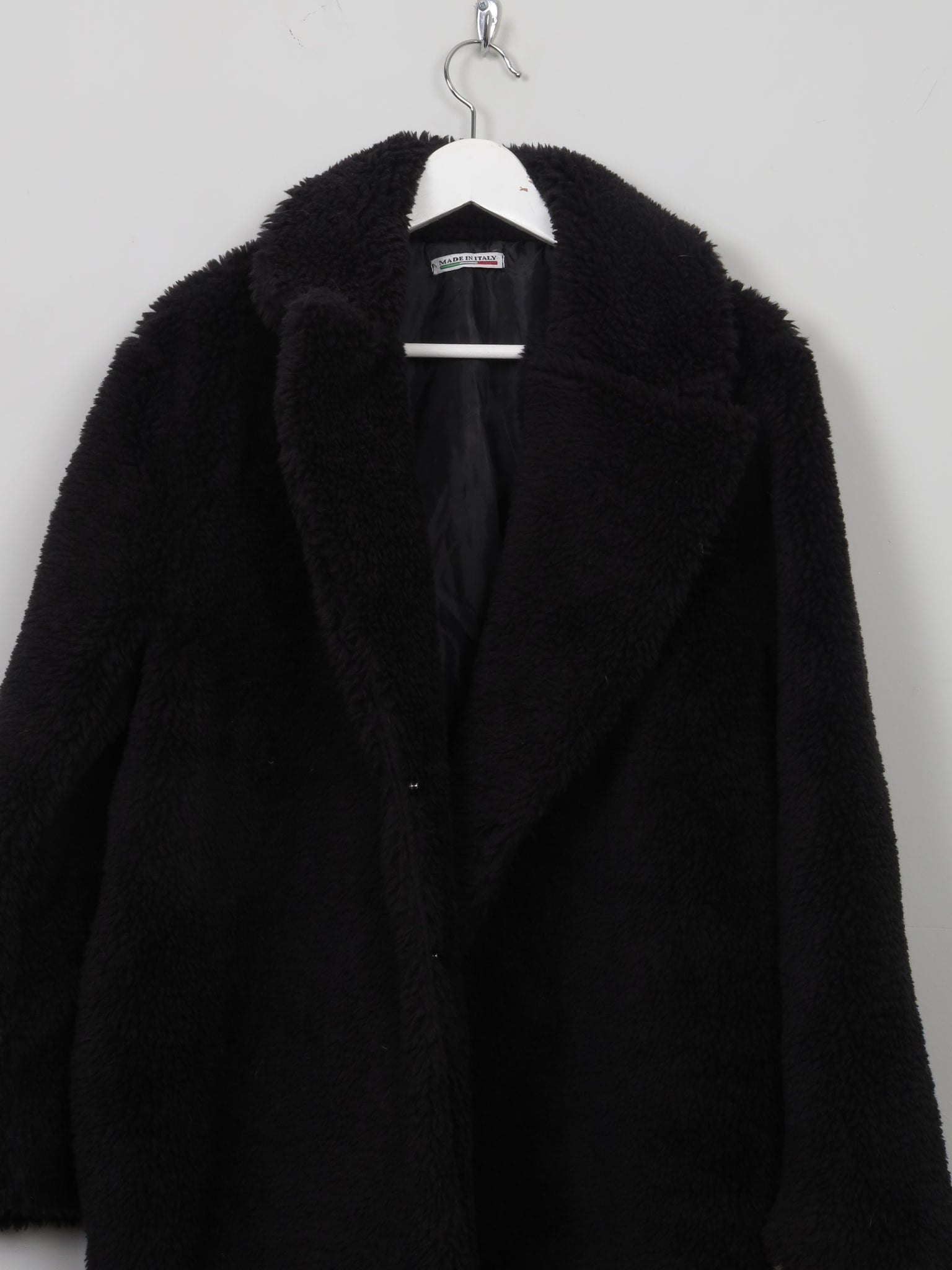 Women's Vintage Black Chenille Velvet Short Coat M/L