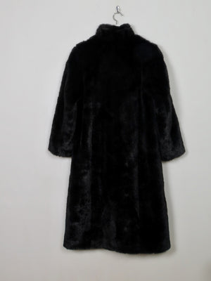 Women's Vintage Black Faux Fur Coat S/M