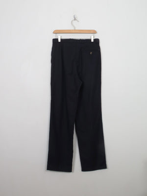 Vintage Navy Wool Trousers 29"W - The Harlequin