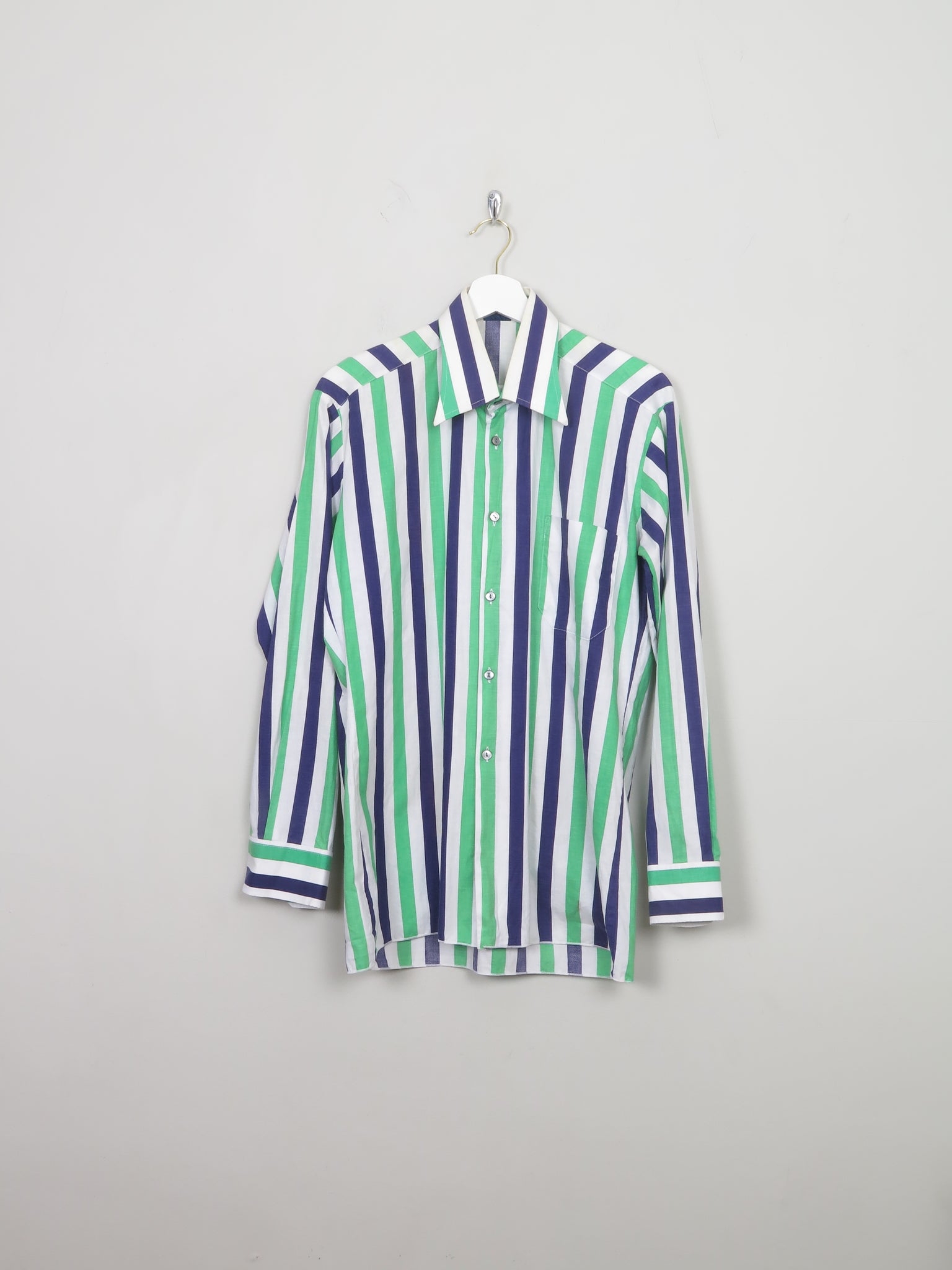 Men's Vintage Striped Shirt M - The Harlequin