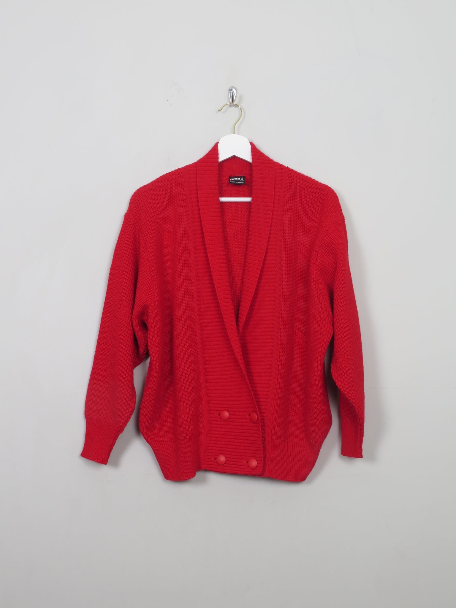 Women's Vintage Red Cropped Cardigan S/M - The Harlequin