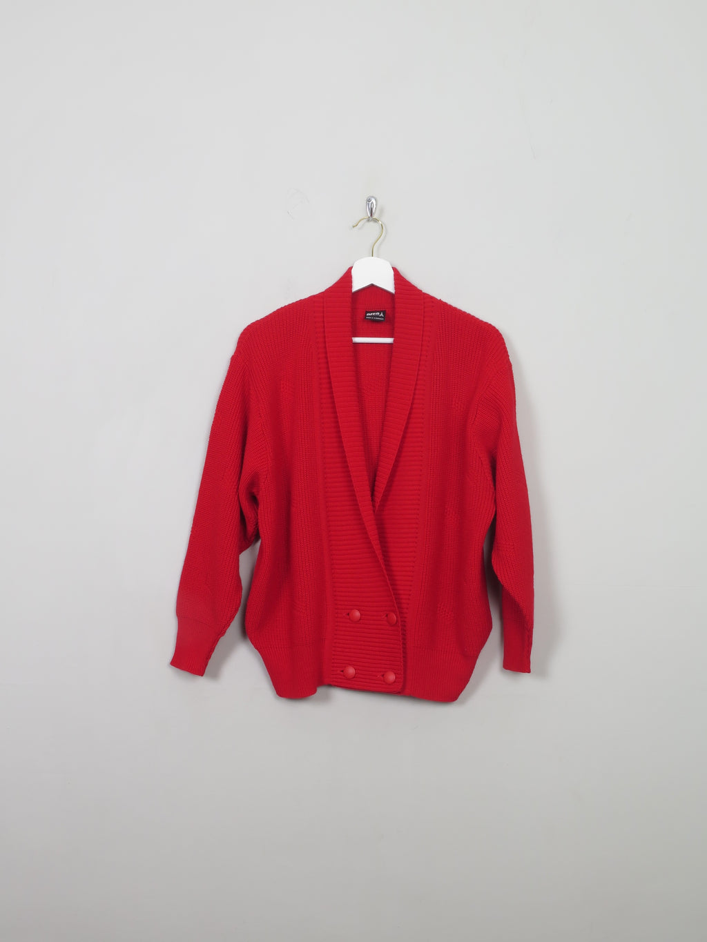 Women's Vintage Red Cropped Cardigan S/M