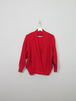 Women's Vintage Red Cropped Cardigan S/M - The Harlequin