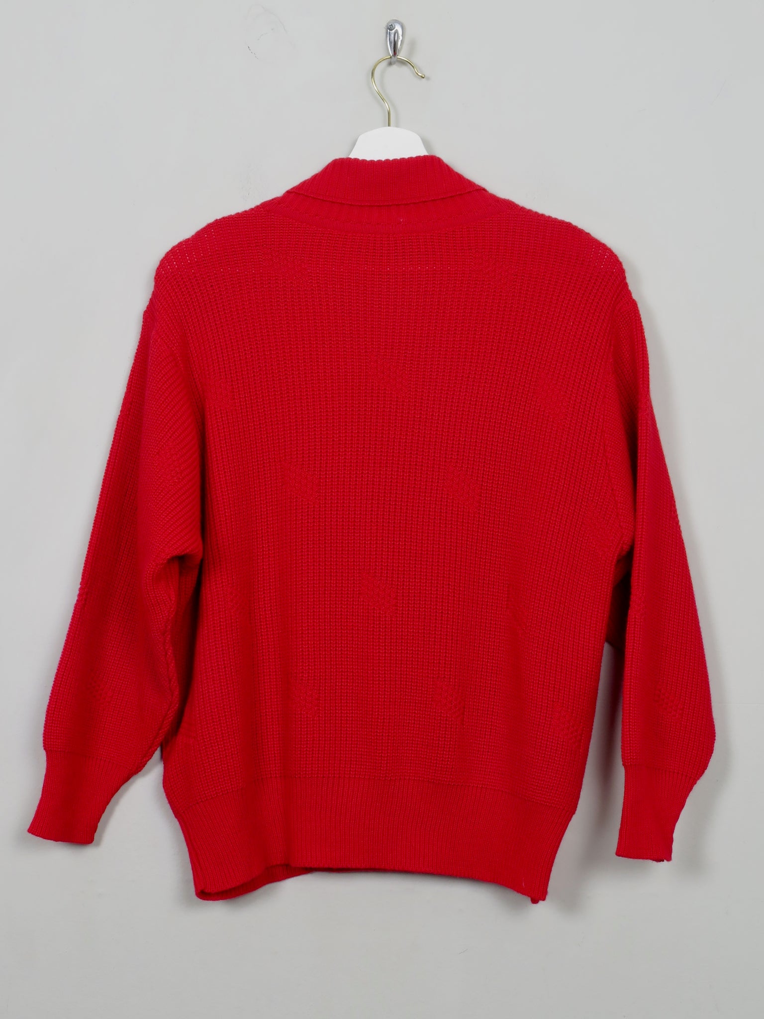 Women's Vintage Red Cropped Cardigan S/M - The Harlequin