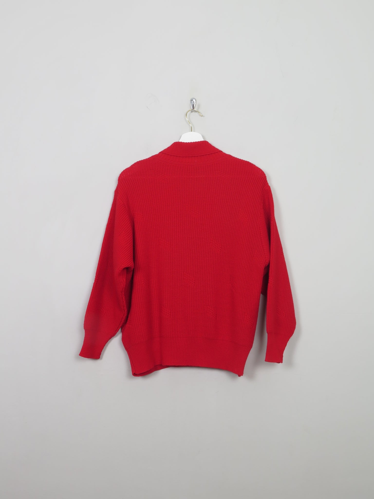 Women's Vintage Red Cropped Cardigan S/M - The Harlequin