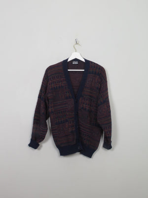 Men's Vintage Patterned Cardigan XS - The Harlequin