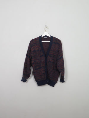 Men's Vintage Patterned Cardigan XS - The Harlequin