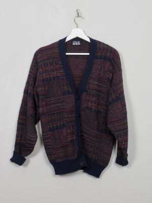 Men's Vintage Patterned Cardigan XS - The Harlequin