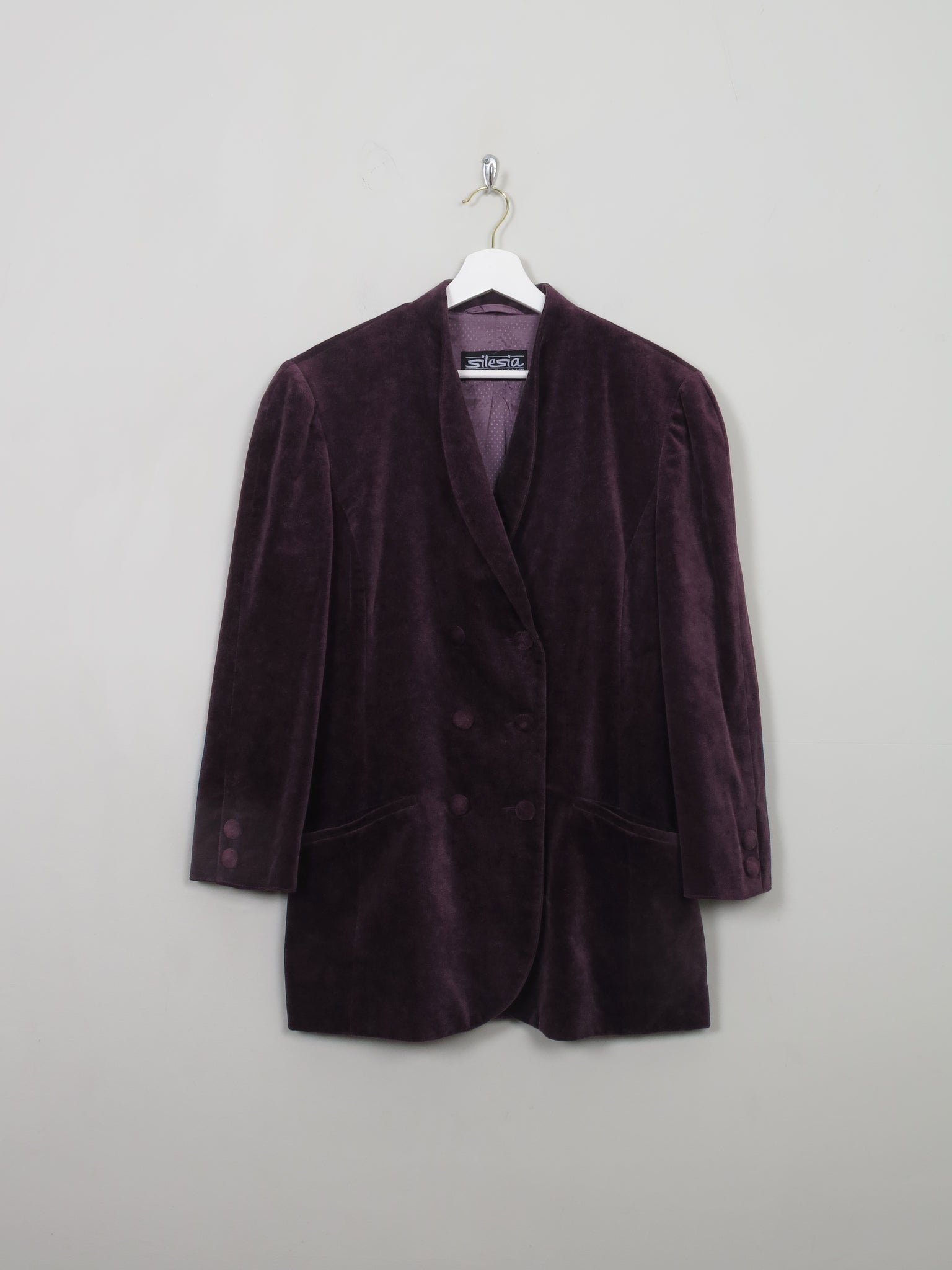 Women's Vintage Purple Velvet Jacket S/M - The Harlequin