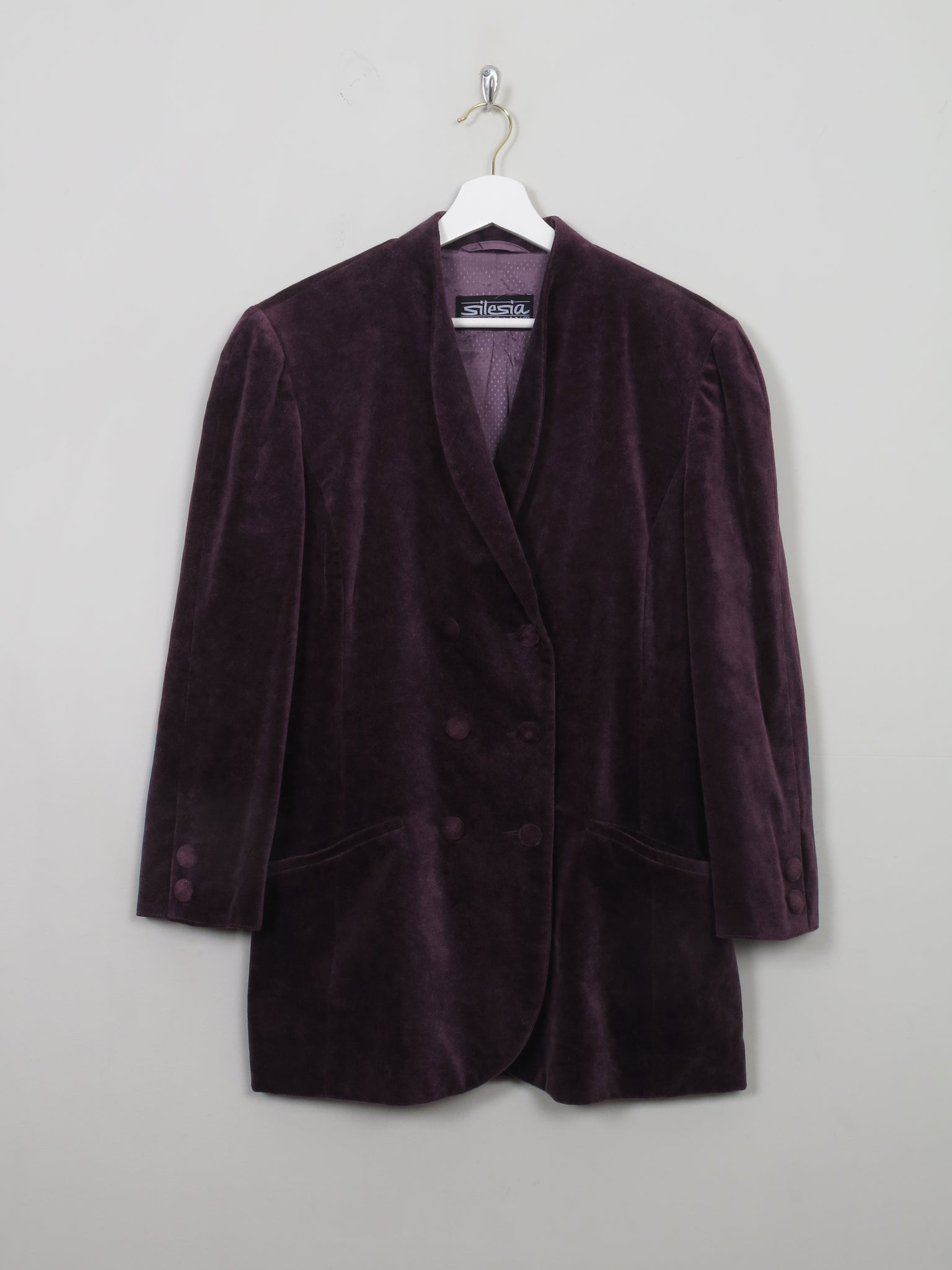 Women's Vintage Purple Velvet Jacket S/M - The Harlequin