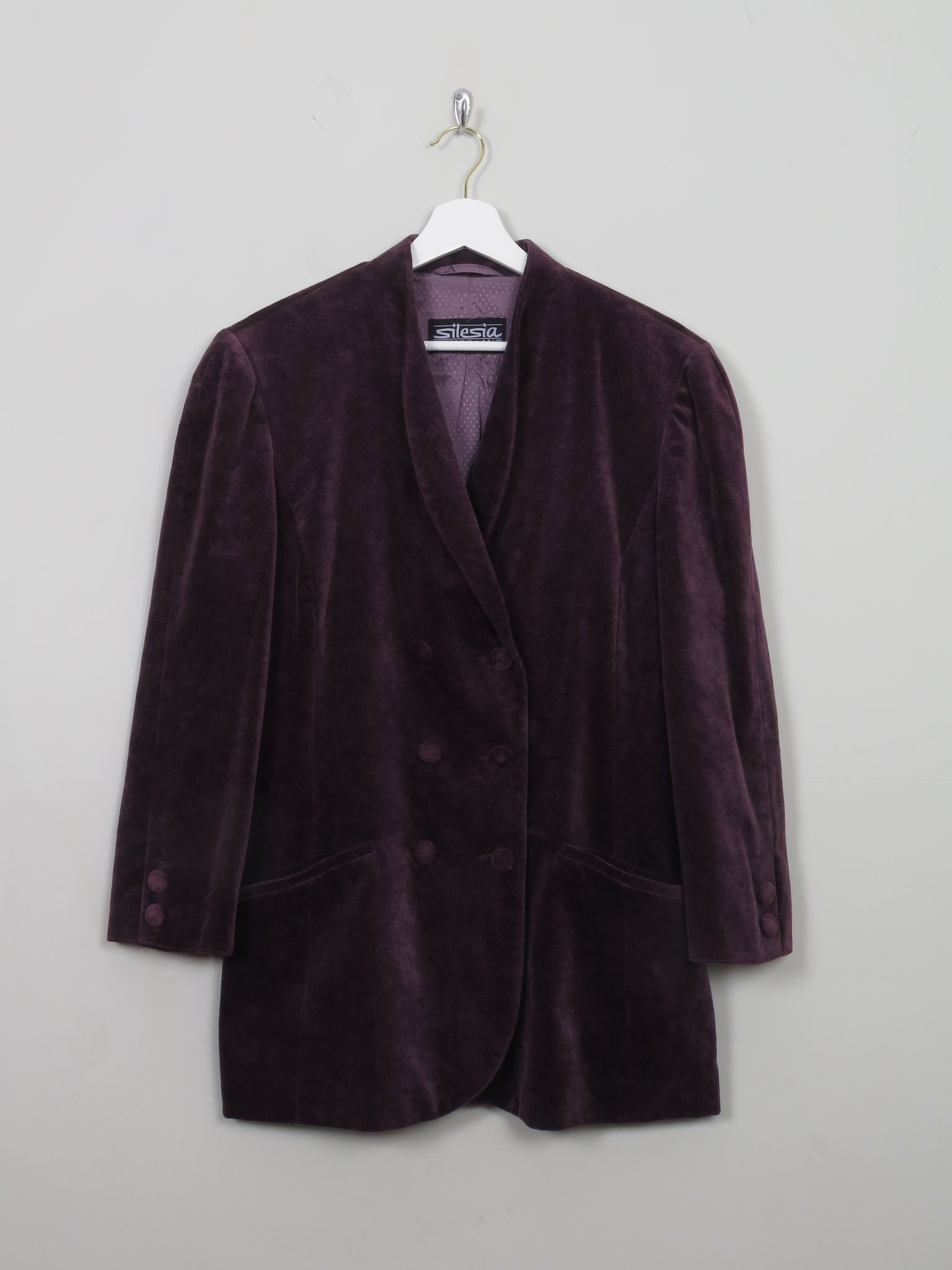 Women's Vintage Purple Velvet Jacket S/M - The Harlequin