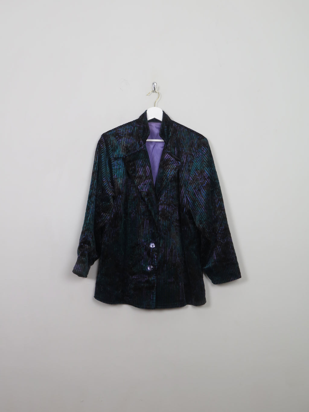 Women's Vintage Corded Velvet Colourful Jacket M/L