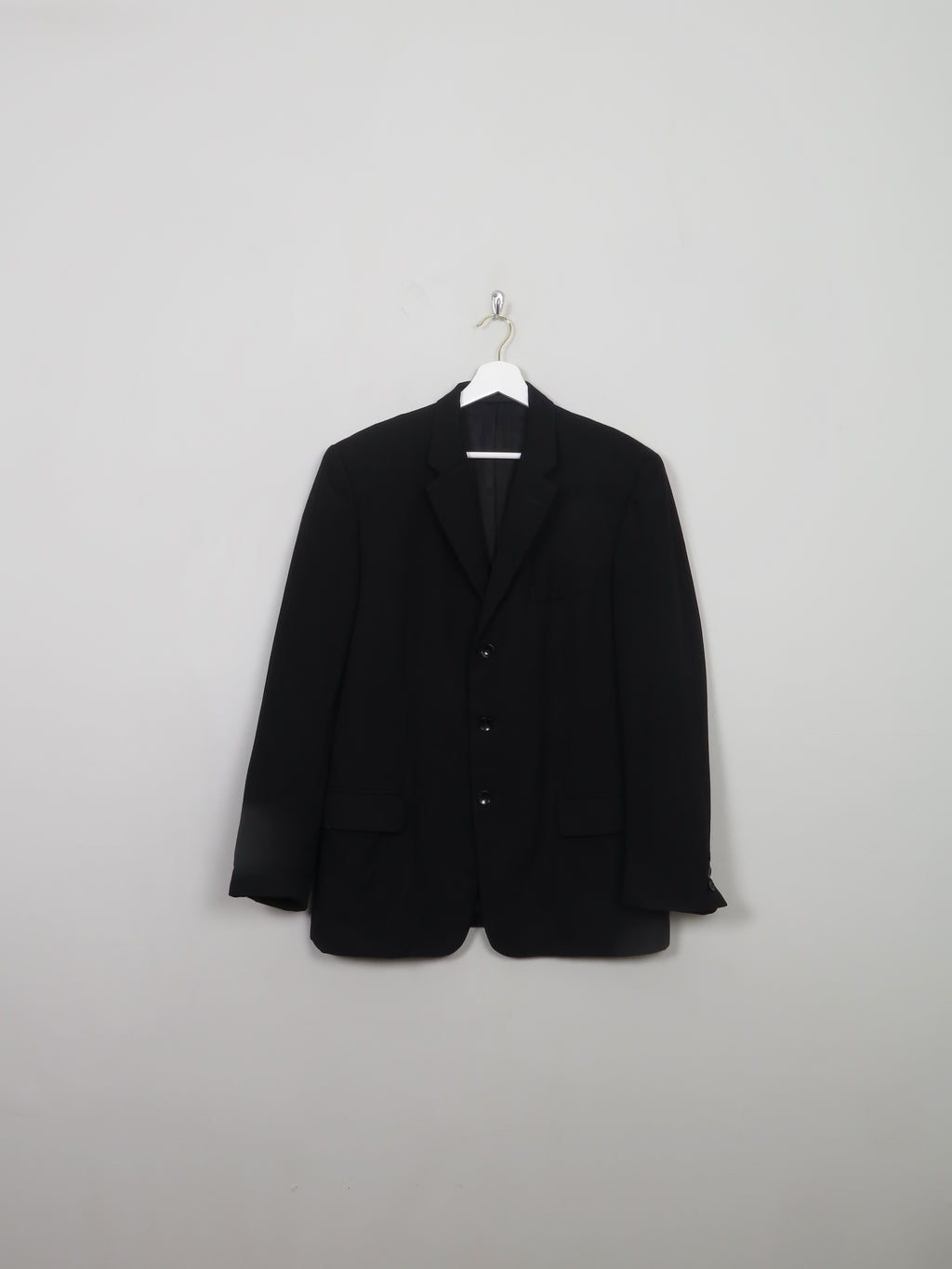 Men's Vintage Black Wool Jacket 42"