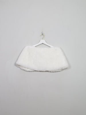 Women's New Ivory Faux Fur Wrap Cape - The Harlequin