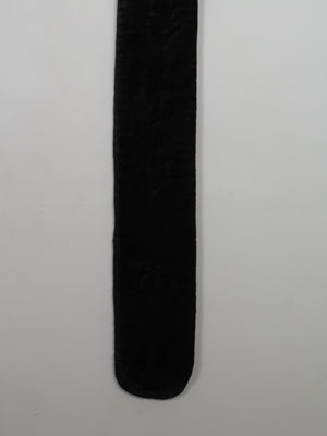 Women's Vintage Black Velvet Long Scarf - The Harlequin