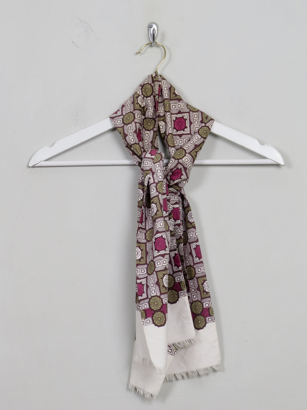 Men's Vintage Wool & Silk Cravat Style Scarf - The Harlequin