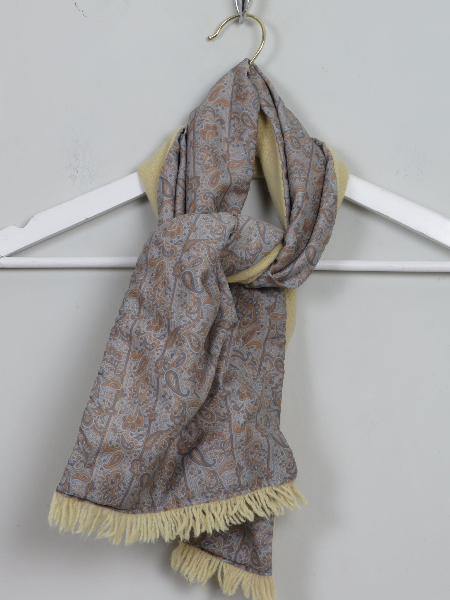 Men's Vintage Wool Paisley Scarf - The Harlequin